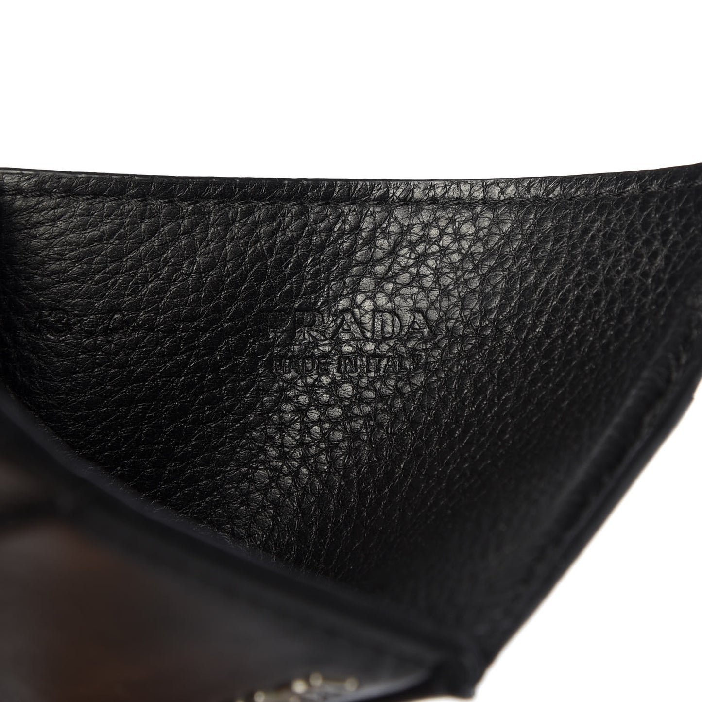 Vitello Grain Card Holder Black