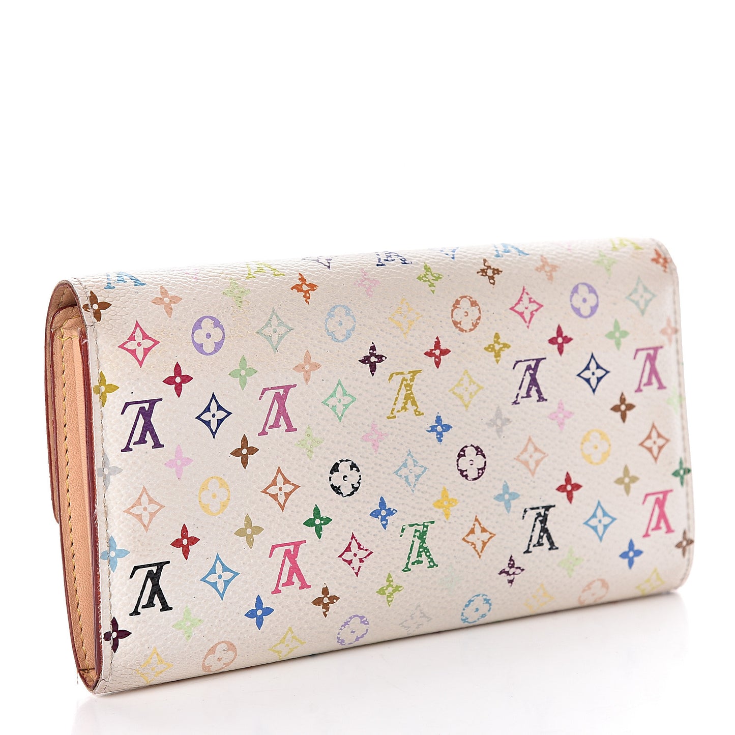 Monogram Multicolor Sarah Wallet White