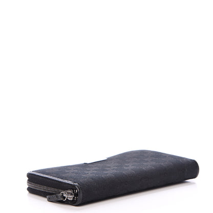 Gucci Monogram Metal Bar Zip Around Wallet Black 3 of 6