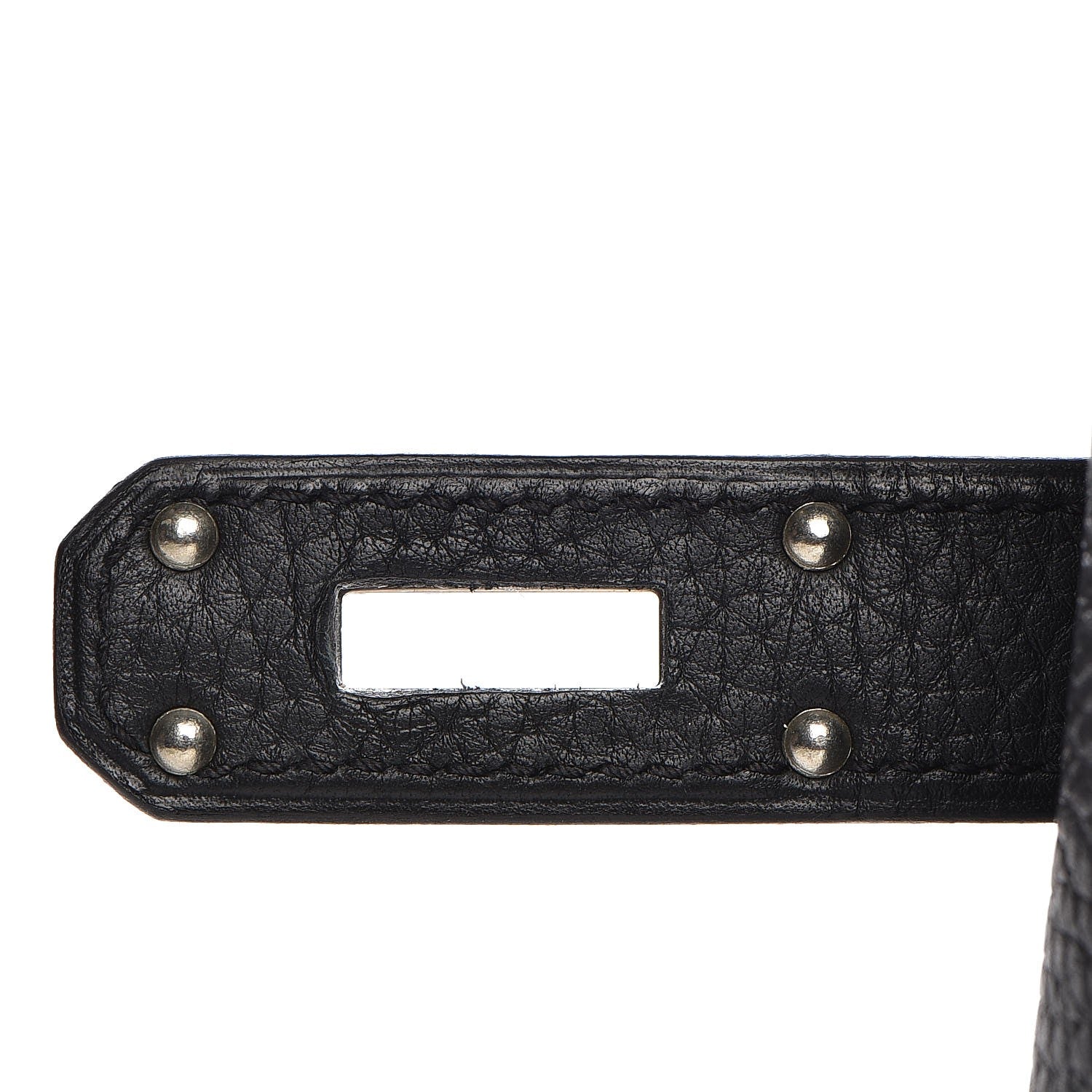 Hermes Taurillon Clemence Shoulder Kelly 40 Black 10 of 29