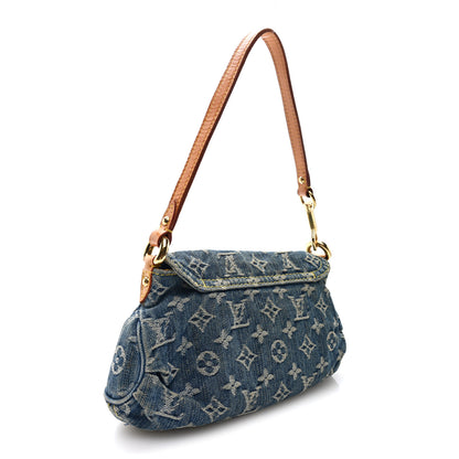 Louis Vuitton Monogram Denim Mini Pleaty Blue 3 of 9