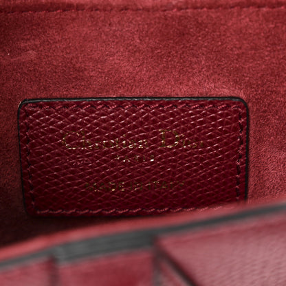 Christian Dior Grained Calfskin Mini Saddle Bag Red 6 of 9
