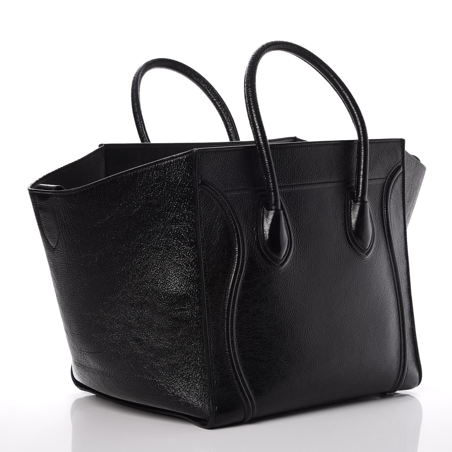 Celine Shiny Goatskin Medium Phantom Luggage Black 3 of 11
