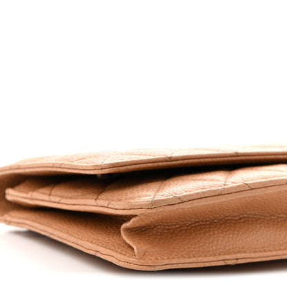 Chanel Caviar Quilted Wallet on Chain WOC Beige 10 of 11