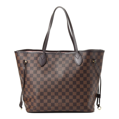 Louis Vuitton Damier Ebene Neo Neverfull MM Rose Ballerine 1 of 8