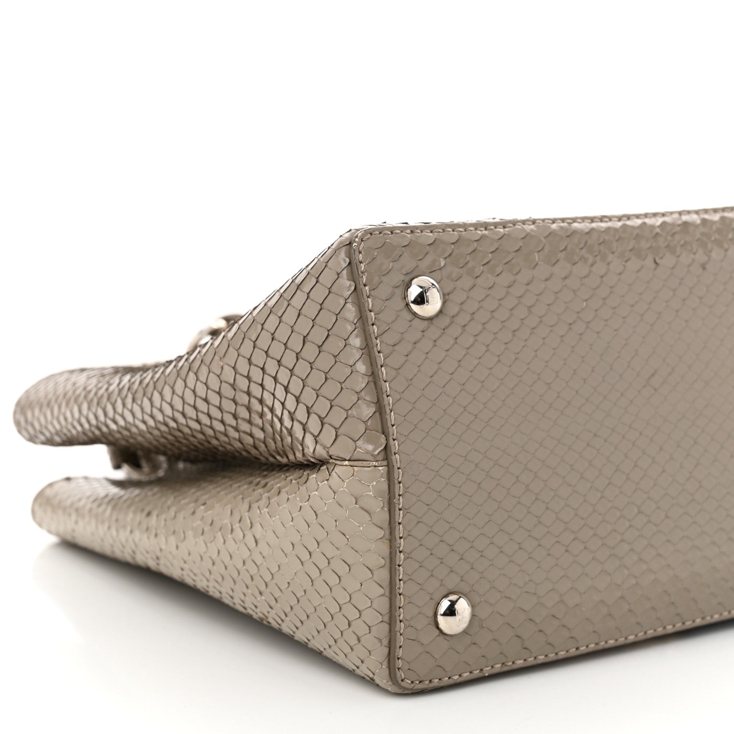 Fendi Snakeskin Petite 2Jours Tote Beige Multicolor 8 of 10