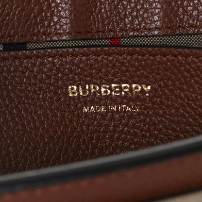 Burberry Calfskin Vintage Check Note Crossbody Bag Tan 7 of 11