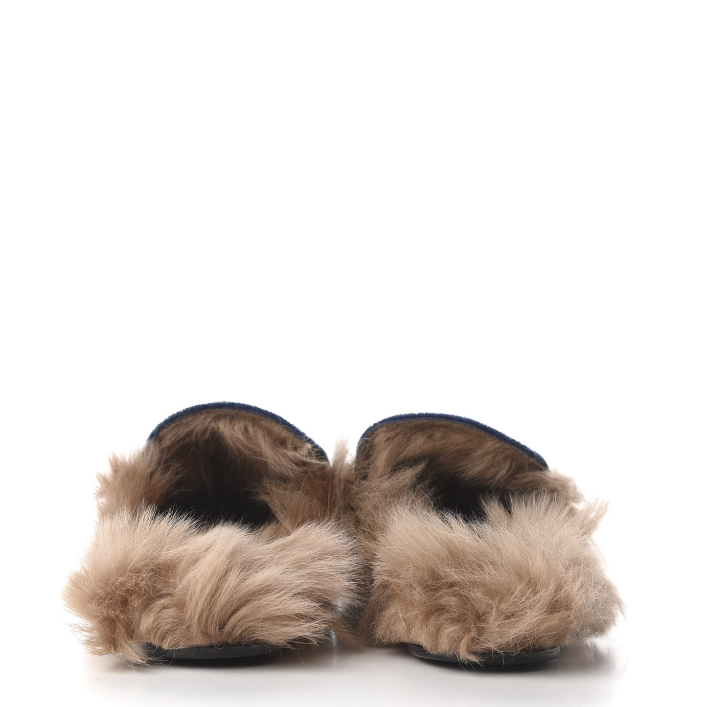 Velvet Fur Dragon Embroidered Mens Princetown Slippers 6 Zaffre Dark Zaffre