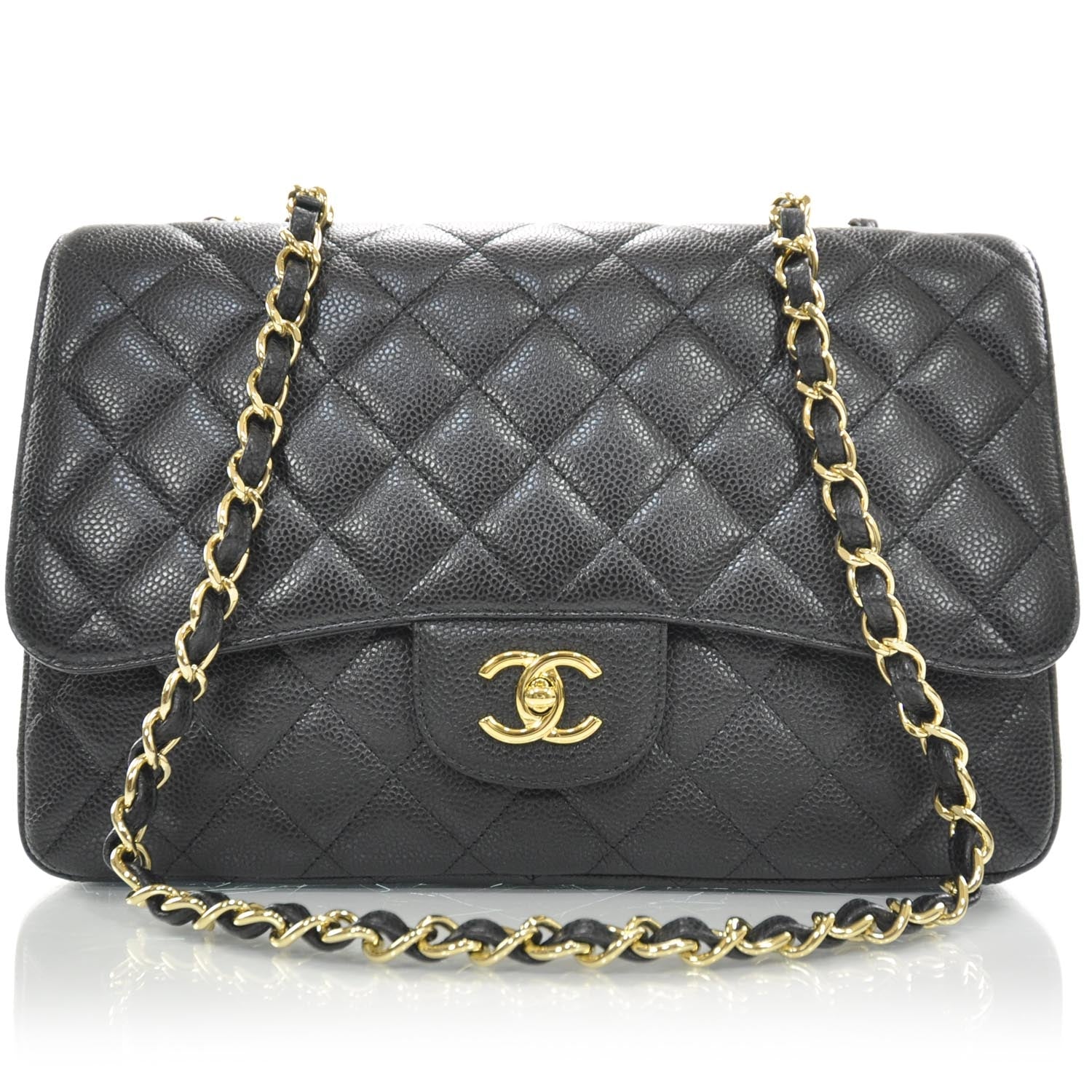 Chanel Caviar Jumbo Flap Black GHW 1 of 9