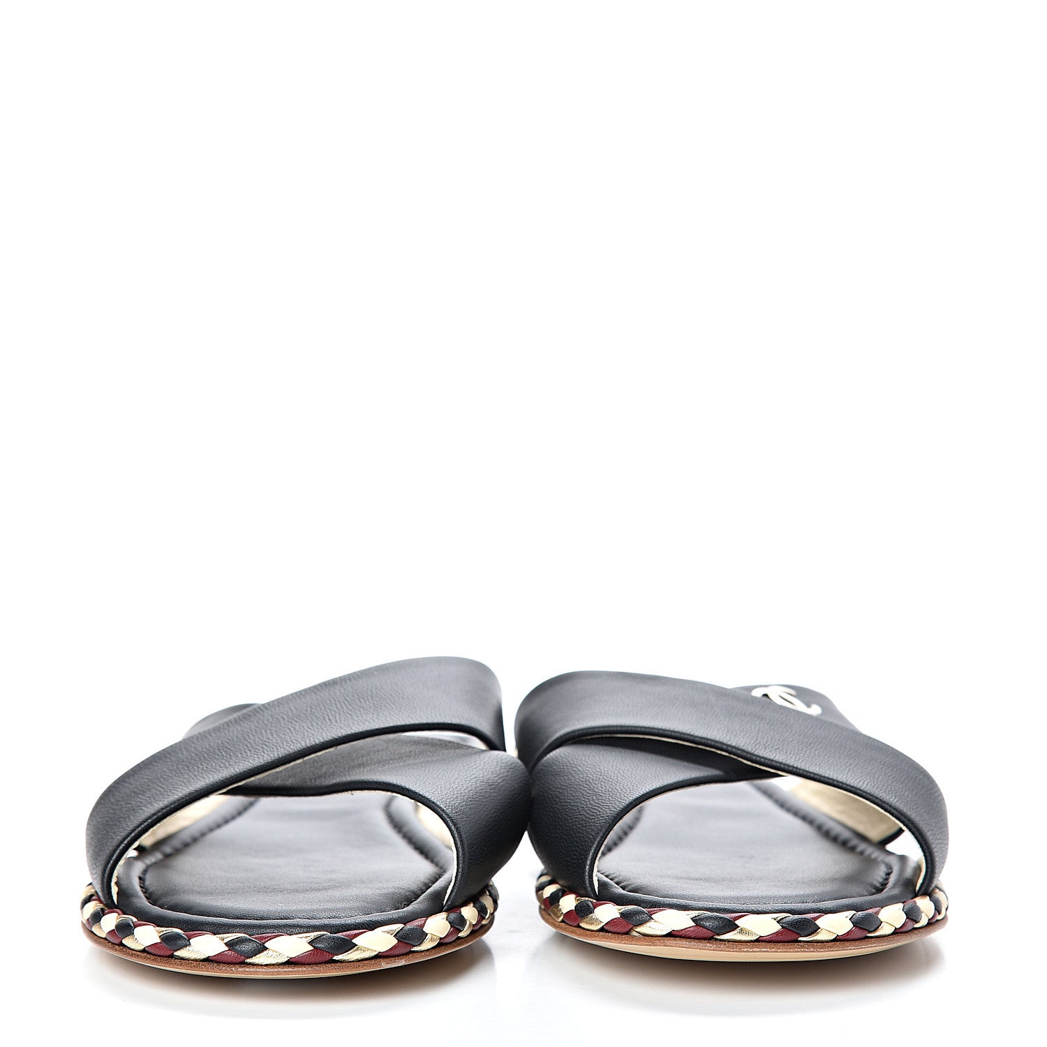 Chanel Lambskin Mule Sandals 37 Black 2 of 8