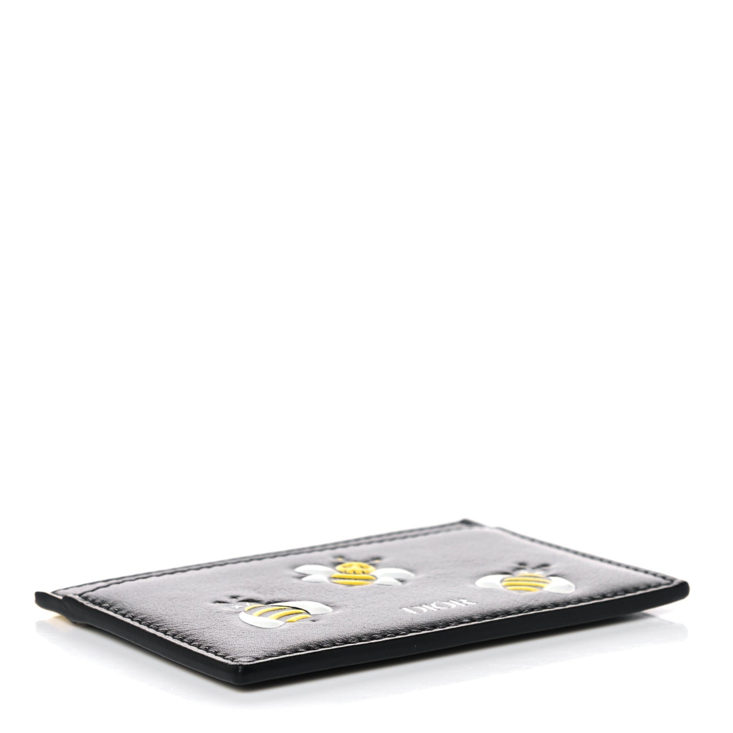 x KAWS Calfskin Bee Card Holder Yellow Black