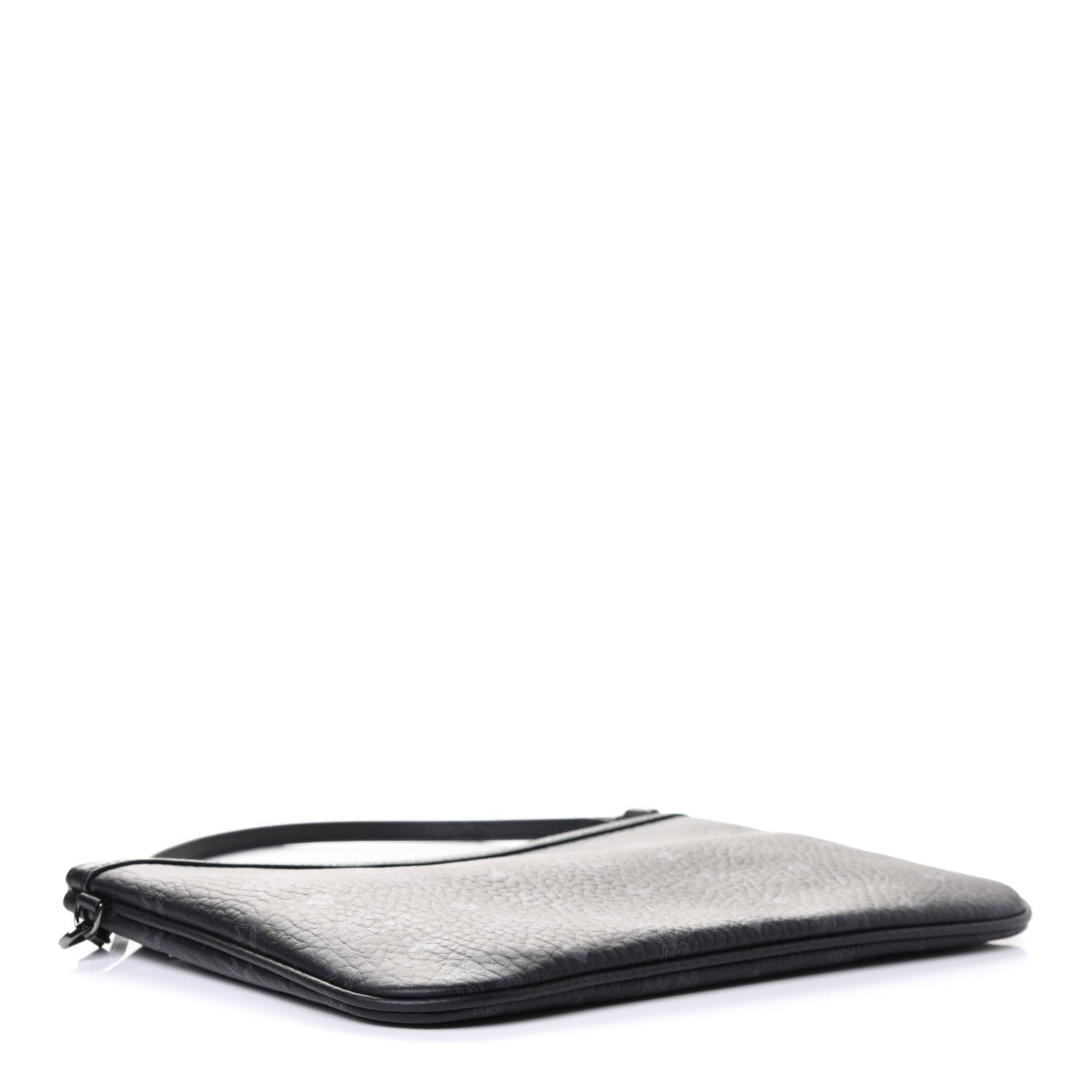 MCM Visetos Liz Shopper Tote Pouch Black 3 of 4
