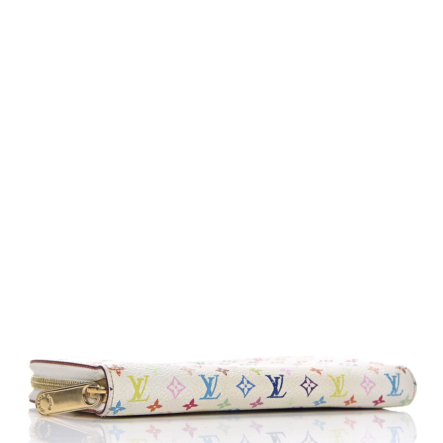 Louis Vuitton Monogram Multicolor Zippy Wallet White Litchi 4 of 9