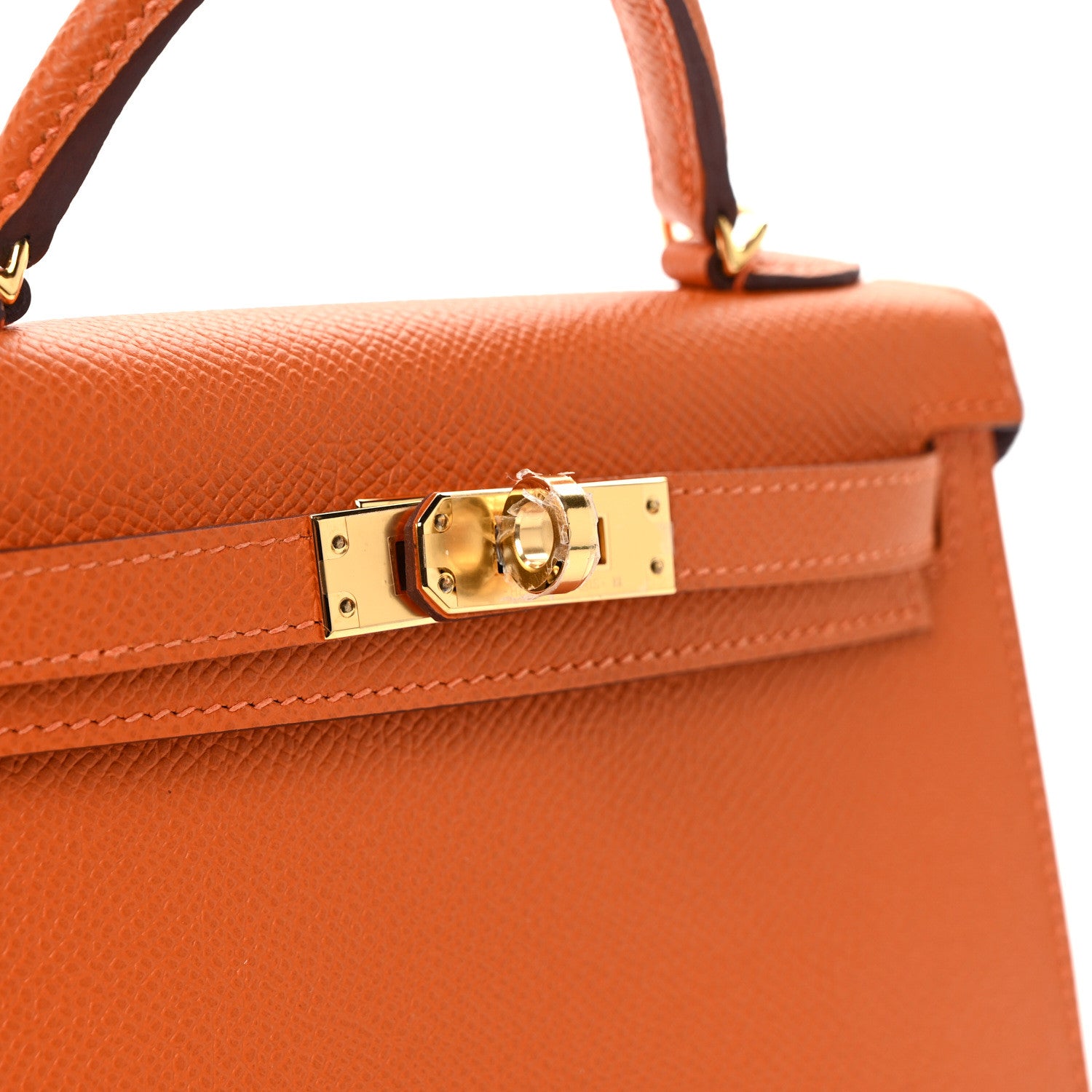 Hermes Epsom Horseshoe Mini Kelly Sellier 20 Orange Rouge Casaque 11 of 12