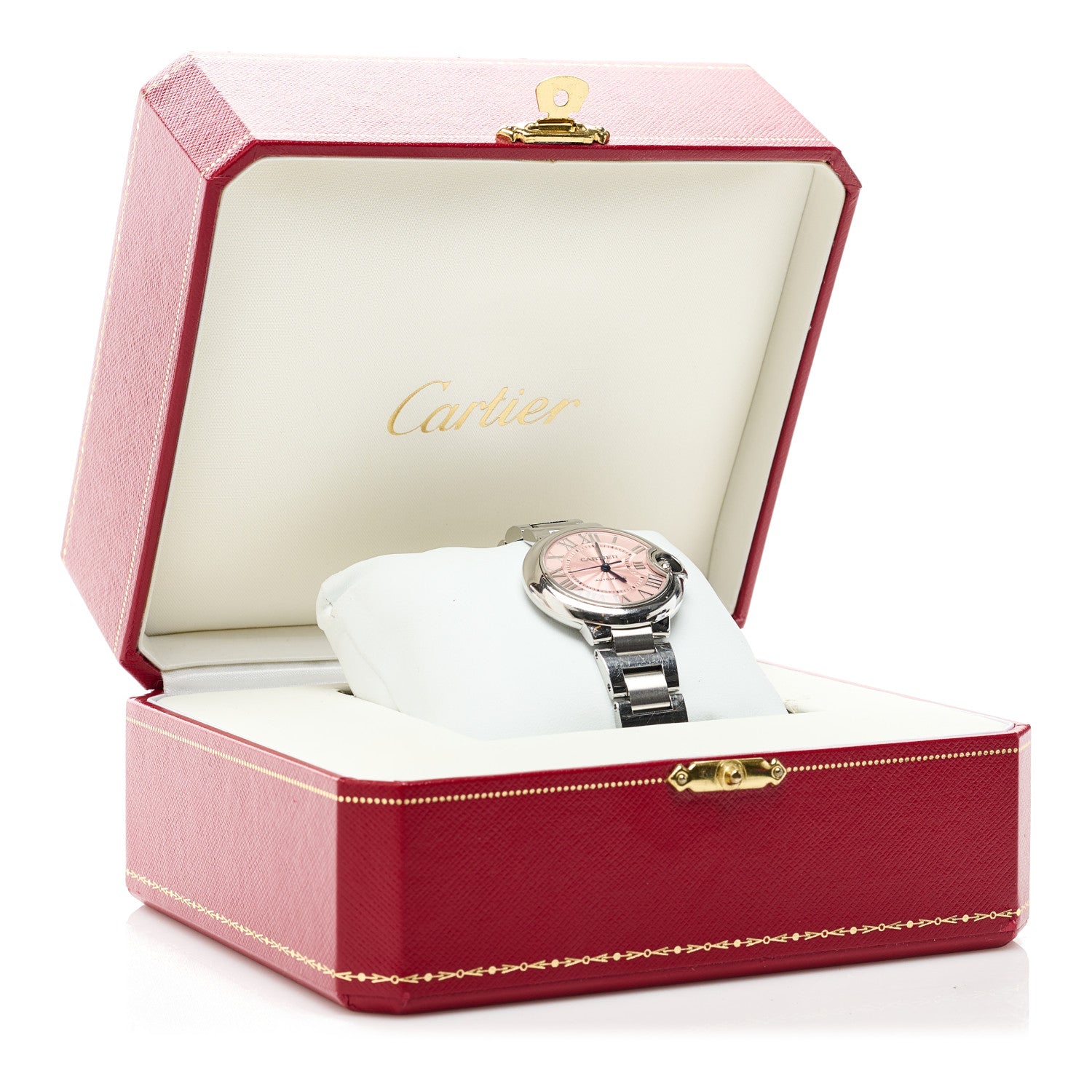 Cartier Stainless Steel 33mm Ballon Bleu De Cartier Automatic Watch Pink 6 of 6
