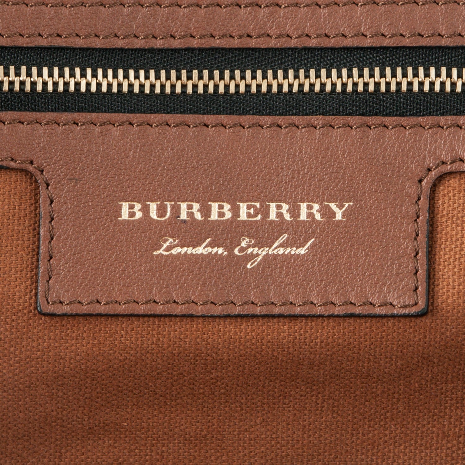 Burberry House Check Small Canterbury Tote Dark Tan 7 of 7