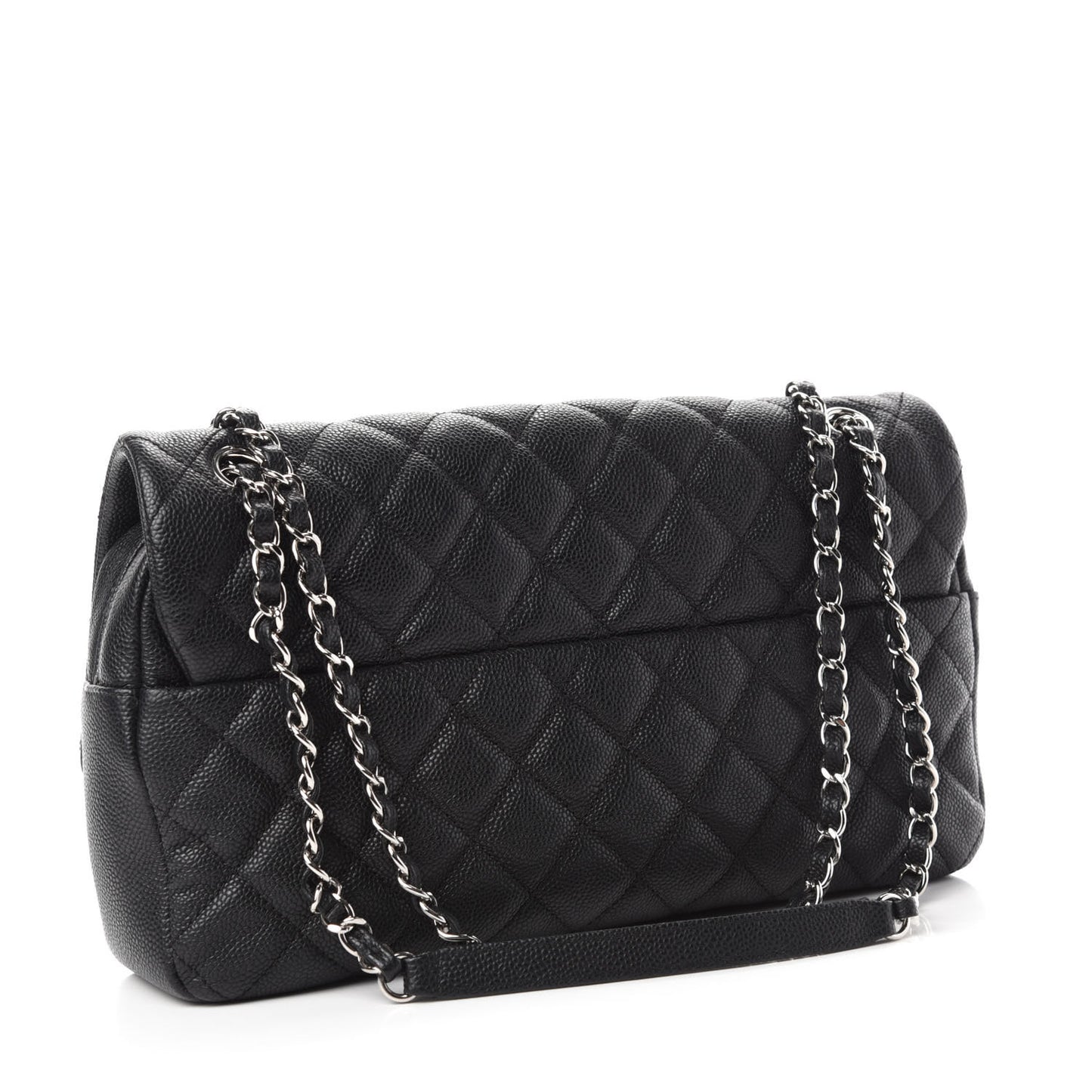 Caviar Quilted Jumbo Easy Flap Black