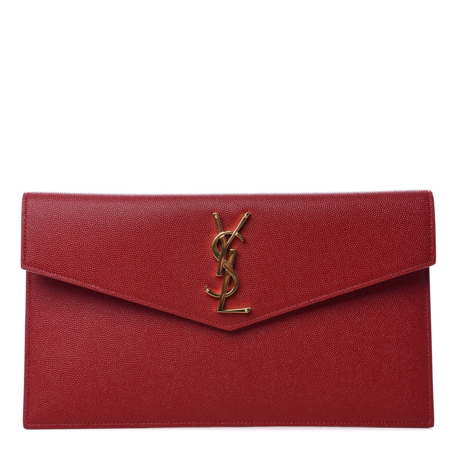 Saint Laurent Grain De Poudre Uptown Pouch Red 1 of 8