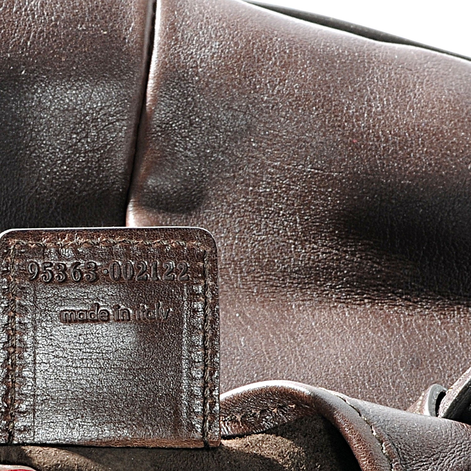 Saint Laurent Leather Mombasa Horn Bag Dark Brown 8 of 8