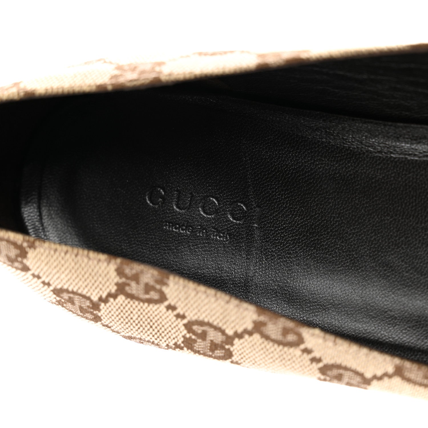 Gucci GG Monogram Ballet Flat 38.5 Beige Ebony 7 of 9