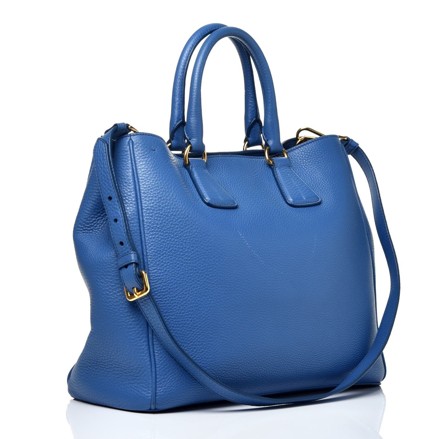 Prada Vitello Daino Tote Cobalto 3 of 9