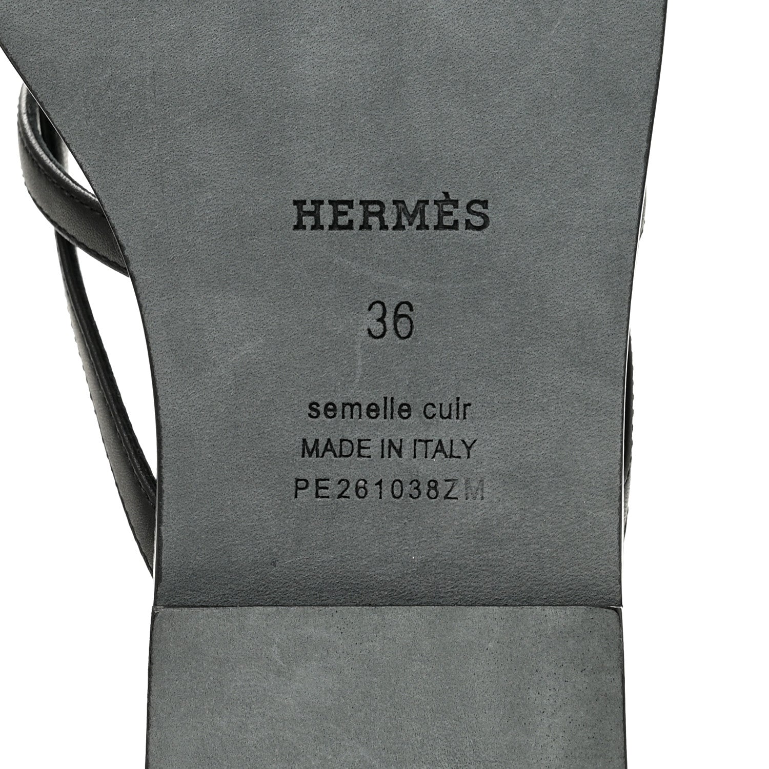 Hermes Calfskin Miss Sandals 36 Black 8 of 9