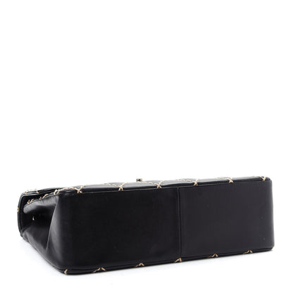 Chanel Calfskin Wild Stitch Jumbo Flap Black 4 of 9