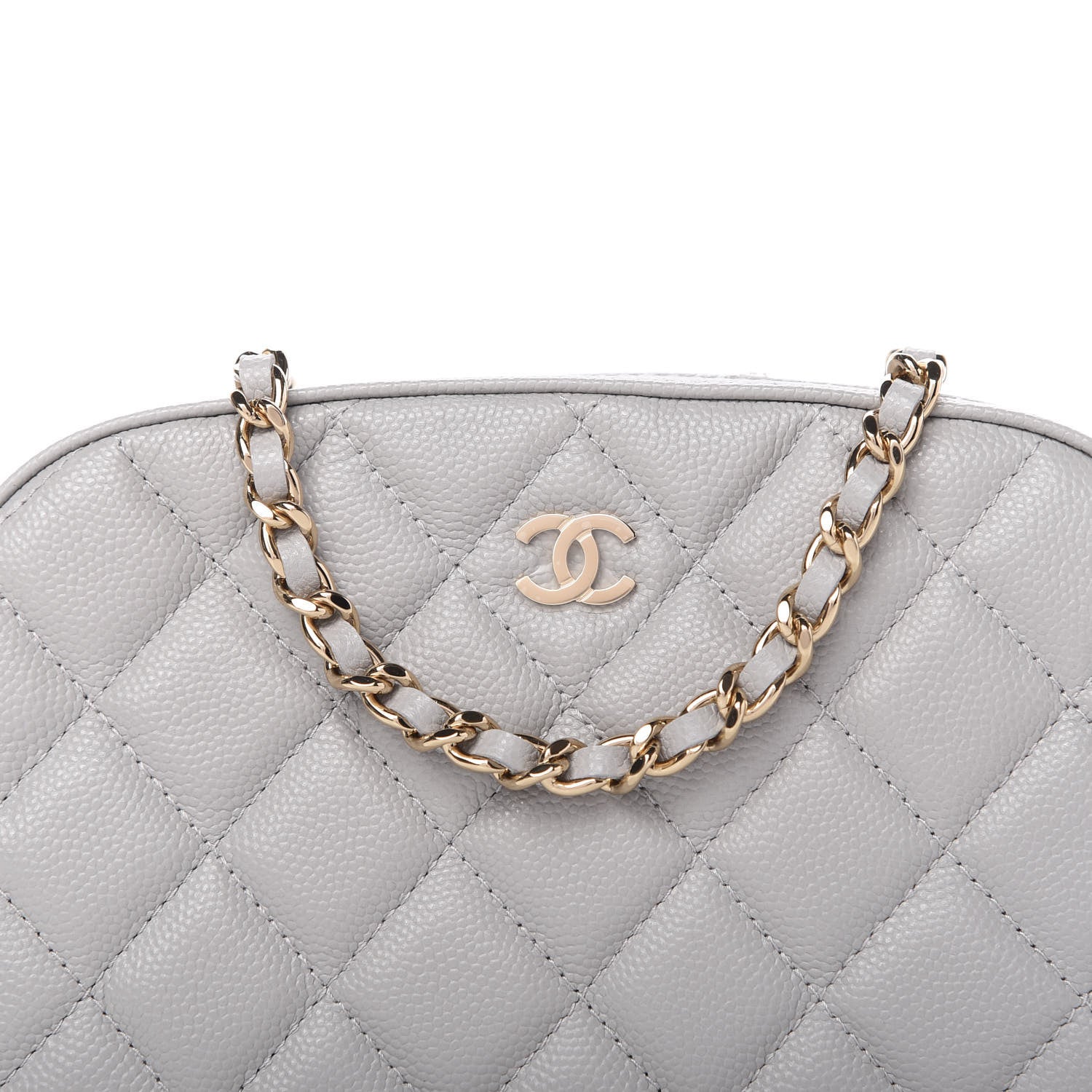 Chanel Caviar Quilted Camera Case Grey 8 of 11