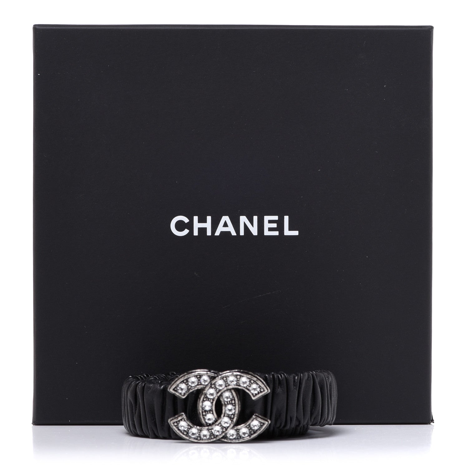 Chanel Lambskin Crystal CC Belt 75 30 Black 5 of 5