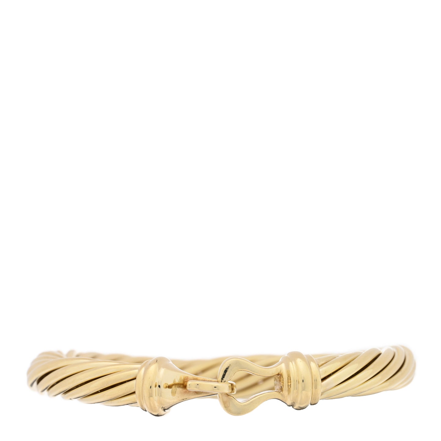 14K Yellow Gold 7mm Buckle Cable Bracelet