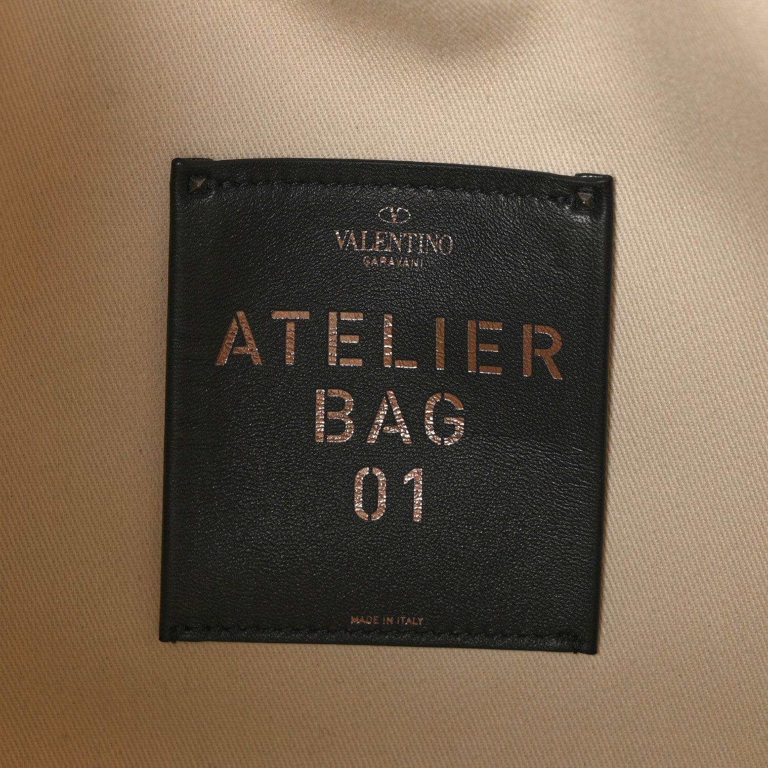 Valentino Garavani Canvas Atelier 01 Metal Stitch Edition Medium Tote Bag Naturale Black 8 of 10