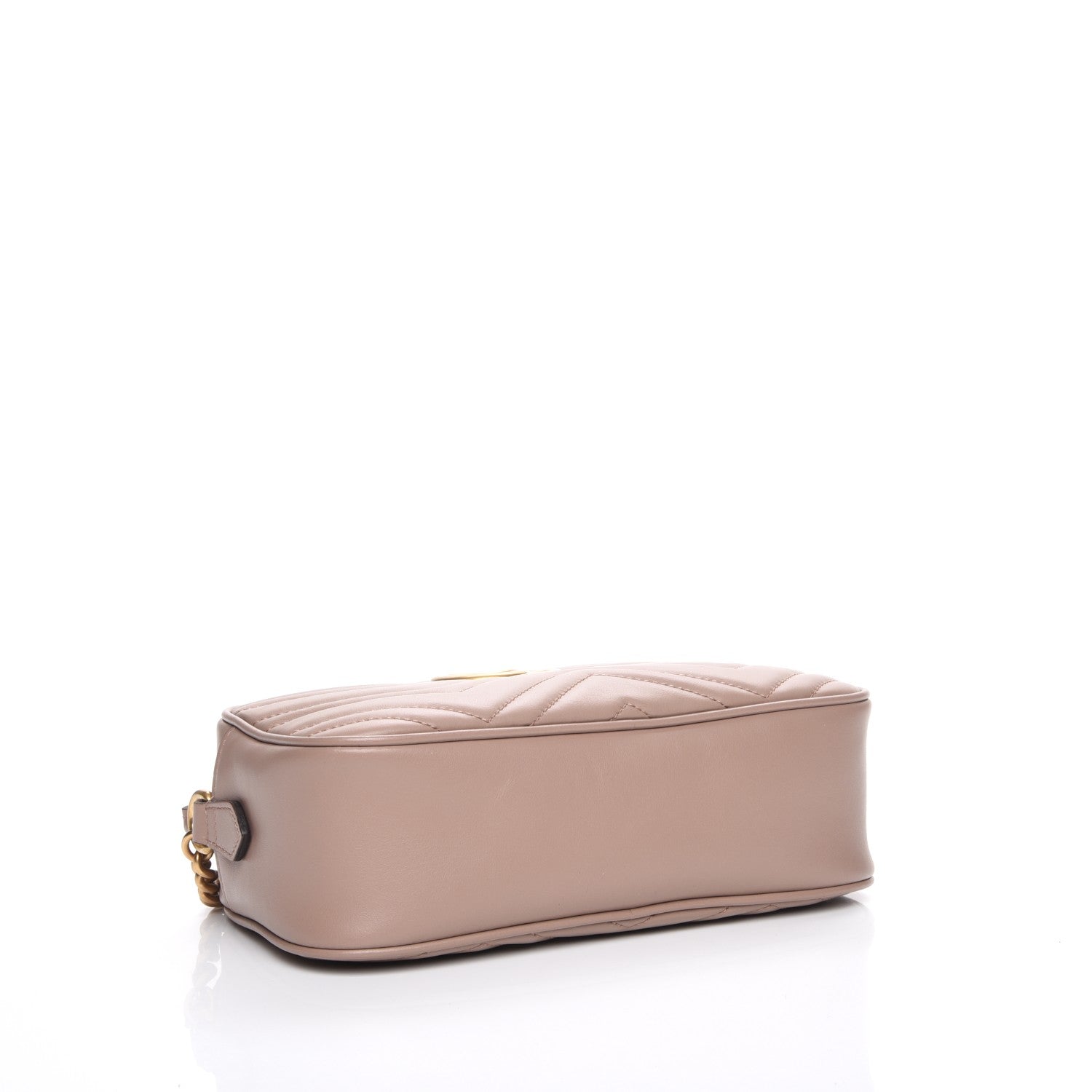 Gucci Calfskin Matelasse Small GG Marmont Chain Shoulder Bag Taupe 4 of 8