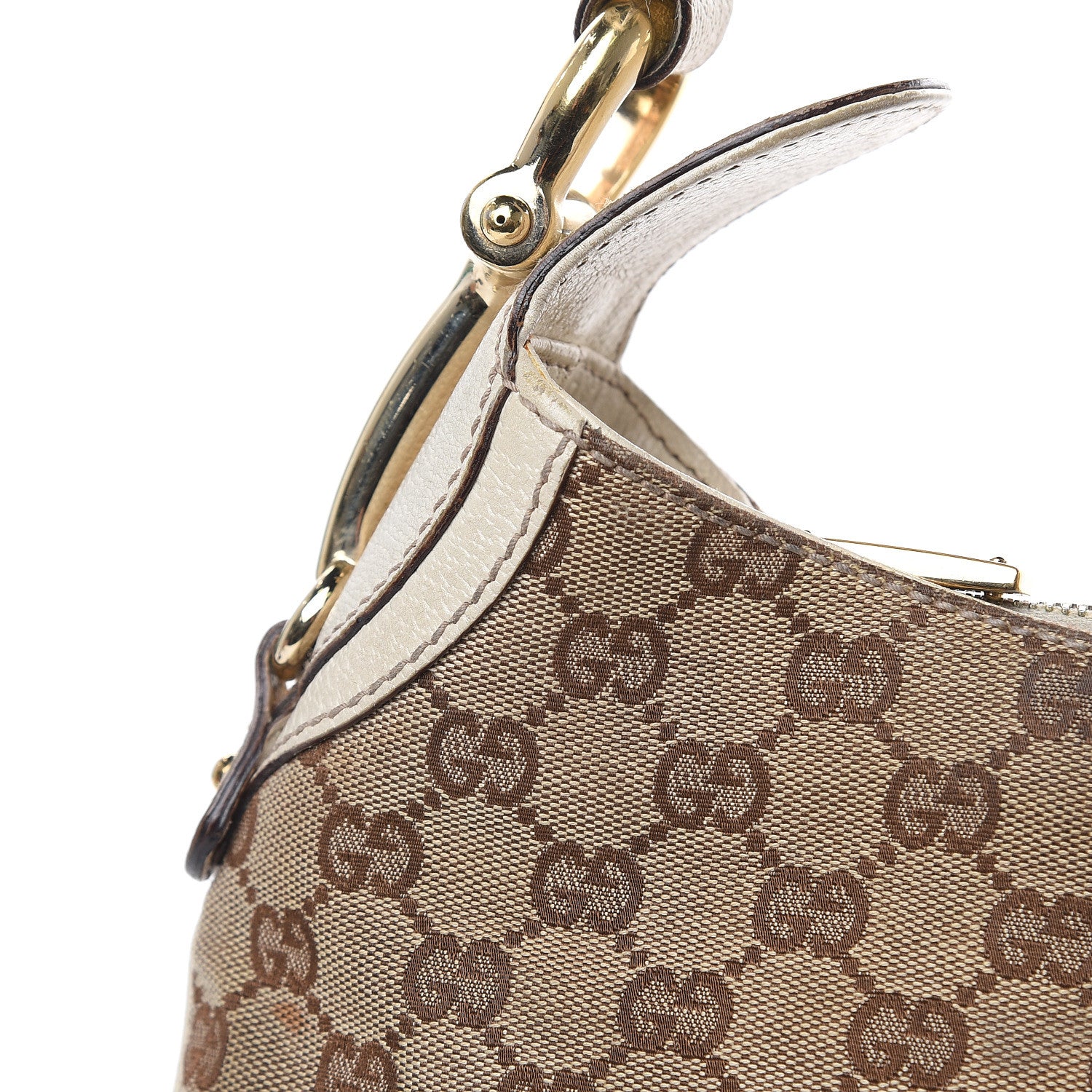 Gucci Monogram Creole Hobo Ivory 12 of 20