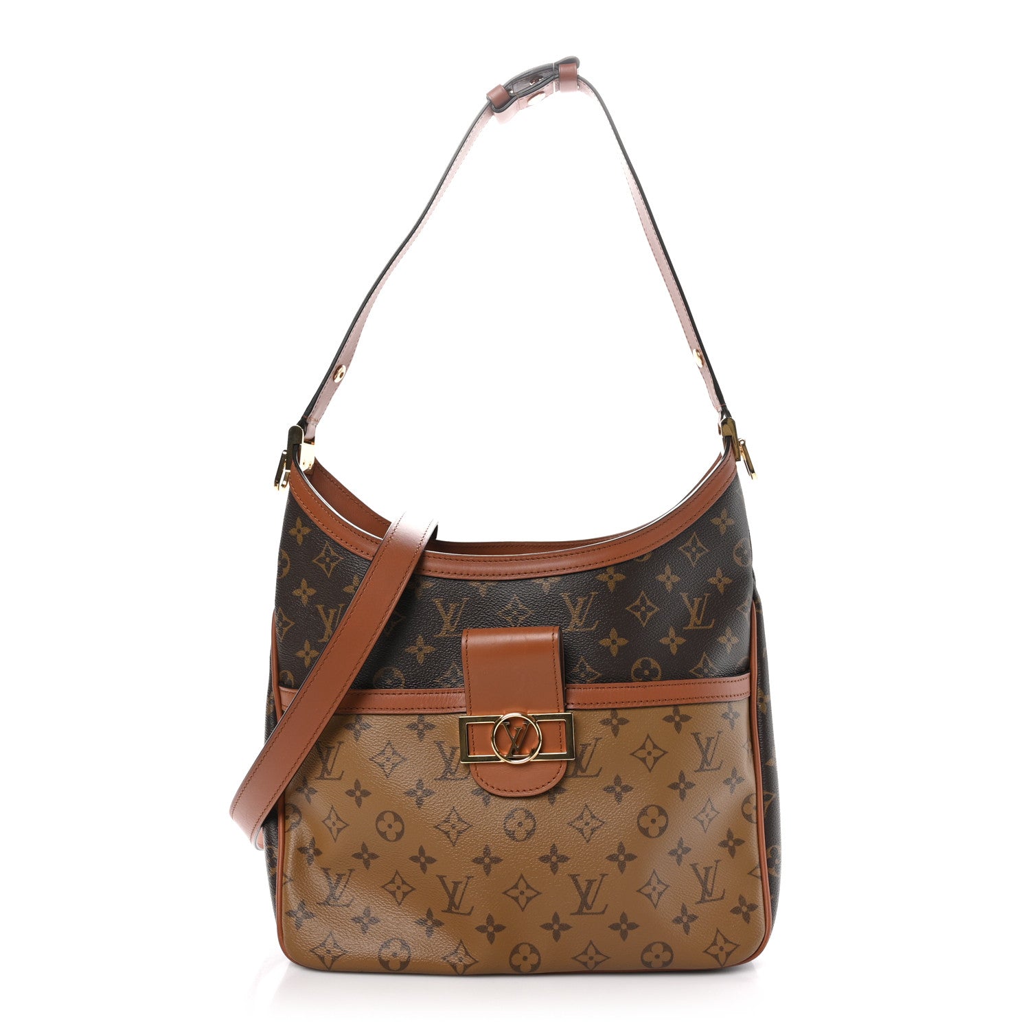 Louis Vuitton Reverse Monogram Dauphine Hobo MM 1 of 9