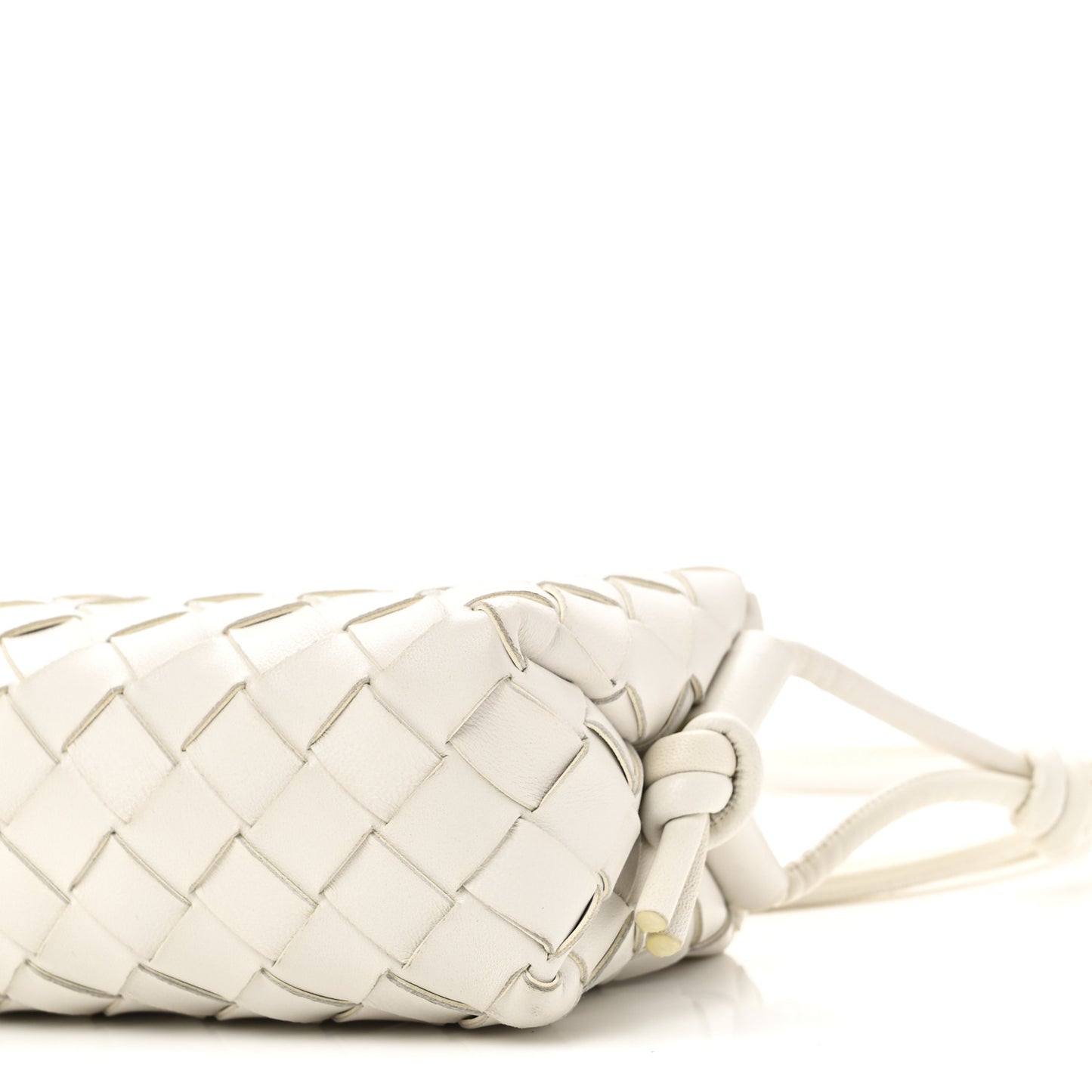 Nappa Intrecciato Mini Loop Camera Bag White