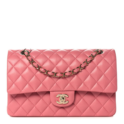 Chanel Caviar Quilted Medium Double Flap Dark Pink 1 of 11