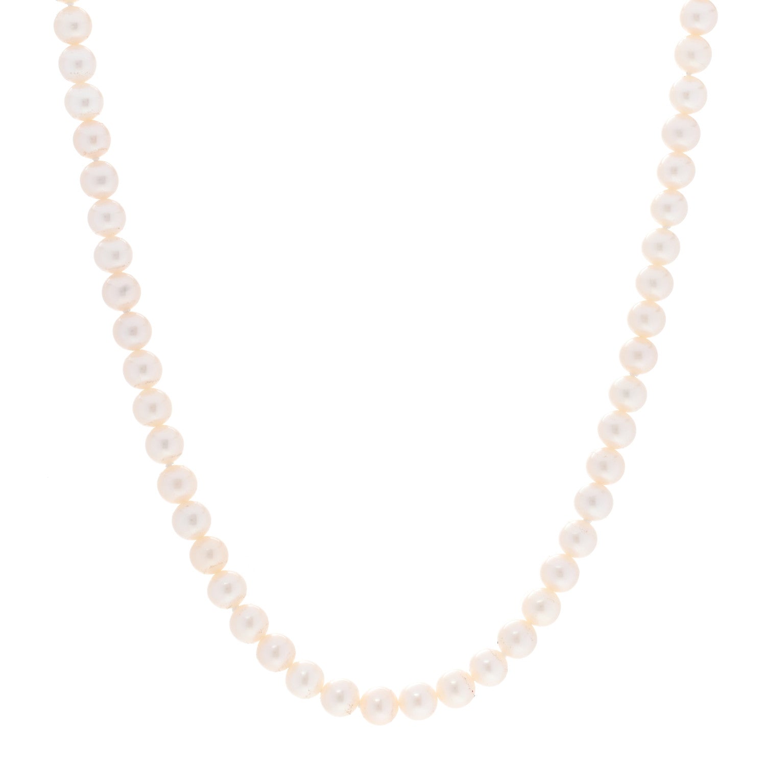 Tiffany Sterling Silver Freshwater Cultured Pearl 5.5-6mm Ziegfeld Necklace 1 of 5
