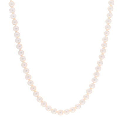 Tiffany Sterling Silver Freshwater Cultured Pearl 5.5-6mm Ziegfeld Necklace 1 of 5