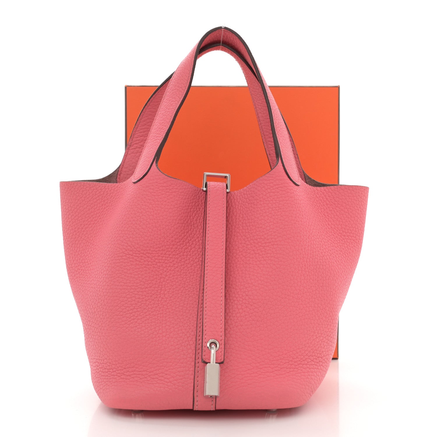 Hermes Taurillon Clemence Picotin Lock 18 PM Rose Azalee 13 of 13