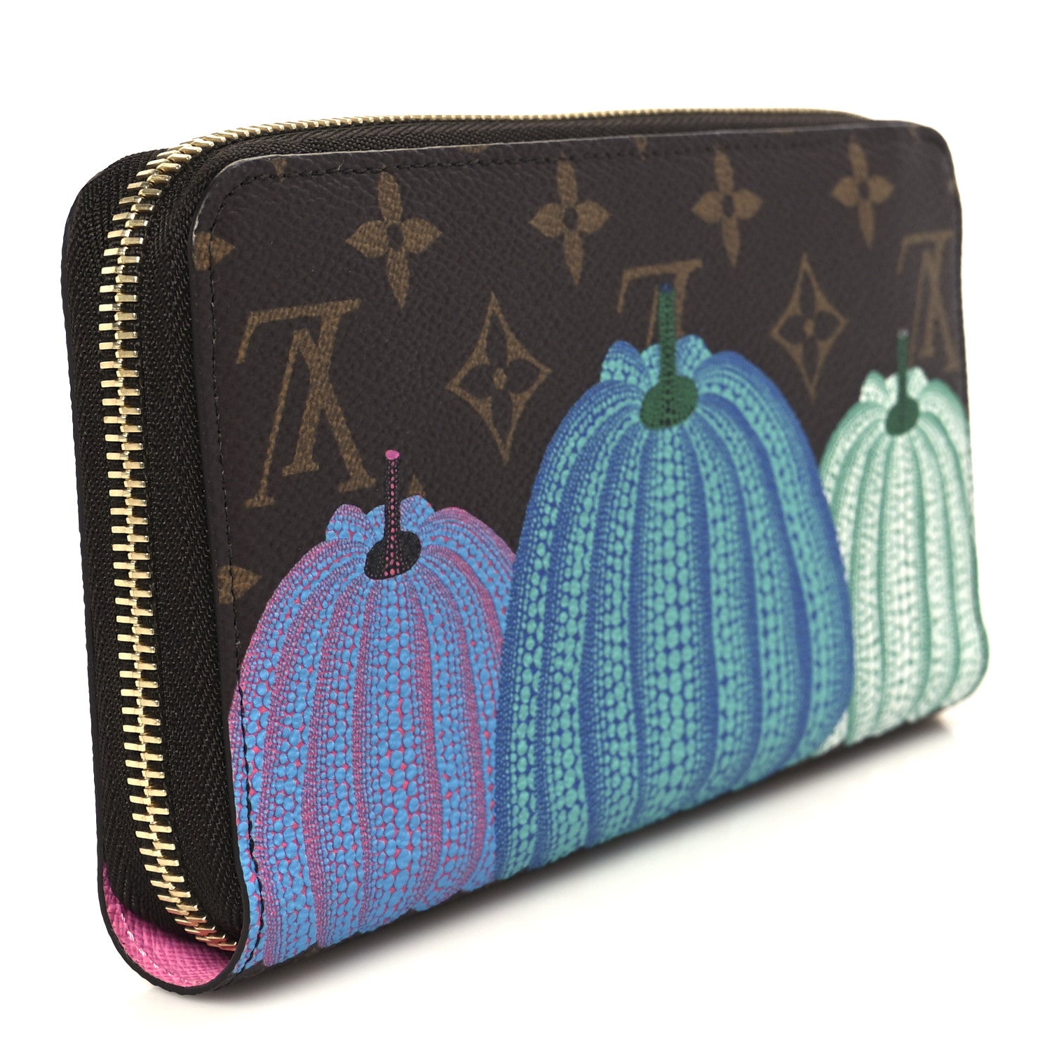 リンLOUIS VUITTON 財布 Louis Vuitton LV X YK Monogram Kusama Pumpkin Zippy Wallet 1797830