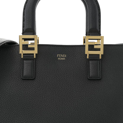 Fendi Cuoio Romano Selleria Medium FF Tote Black 8 of 10
