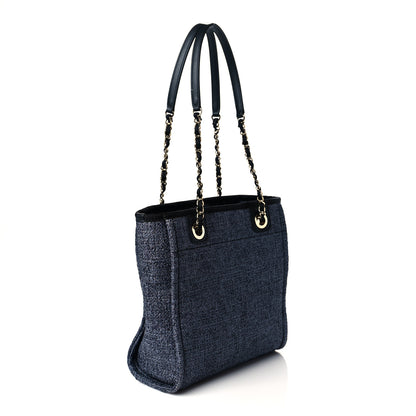 Chanel Lurex Boucle Mini Deauville Tote Black 2 of 9