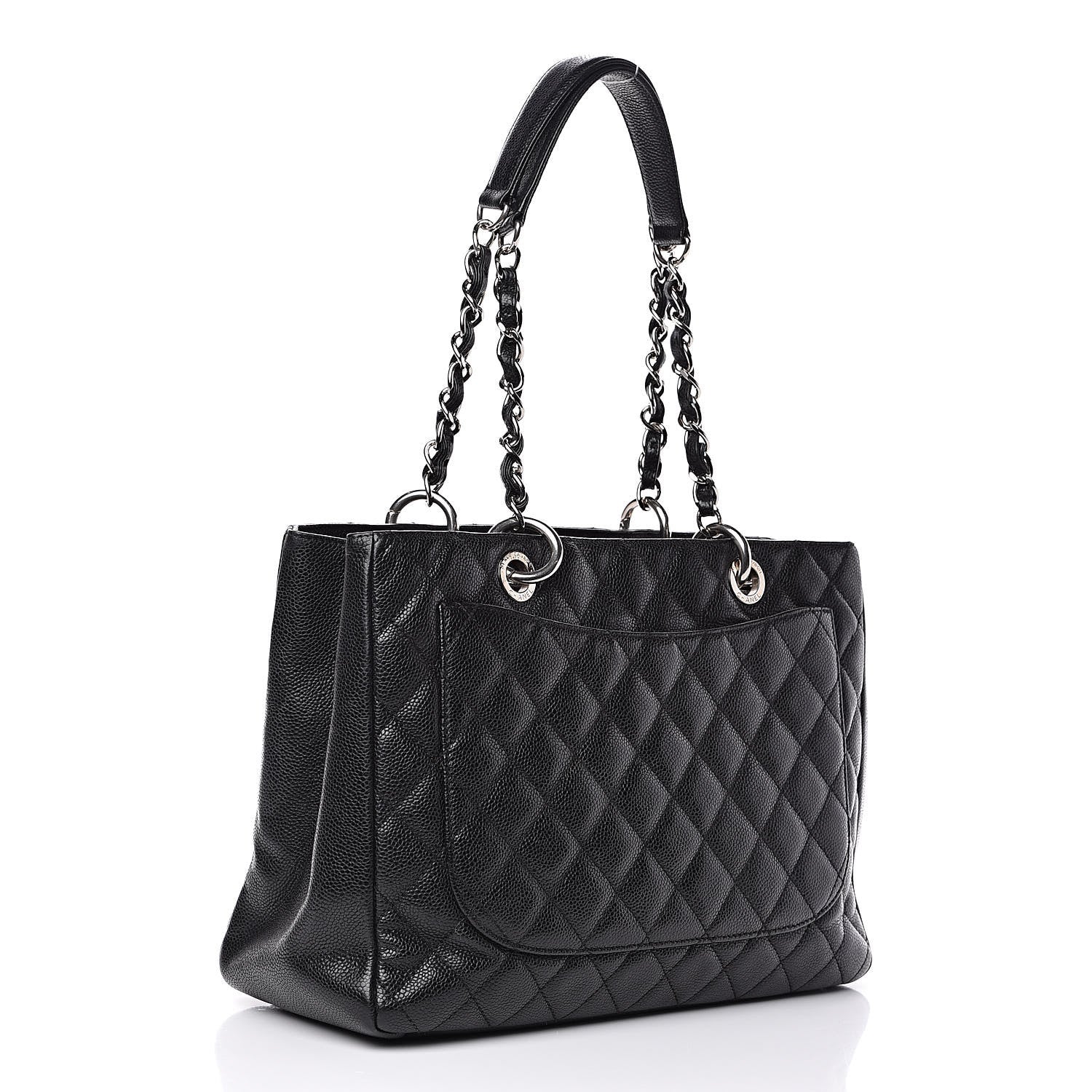 Chanel Caviar Quilted Grand Shopping Tote GST Black 3 of 12