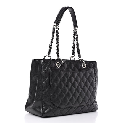 Chanel Caviar Quilted Grand Shopping Tote GST Black 3 of 12