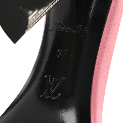 Louis Vuitton Satin Crystal Silhouette Sandals 37 Pink 8 of 11