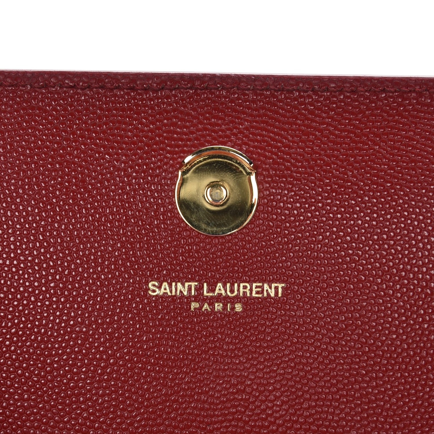 Saint Laurent Grain De Poudre Small Monogram Kate Satchel Red 6 of 7
