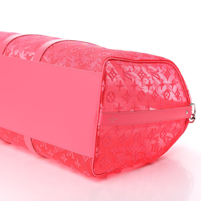 Louis Vuitton Monogram Fluo See Through Keepall Bandouliere 50 Rose 8 of 11