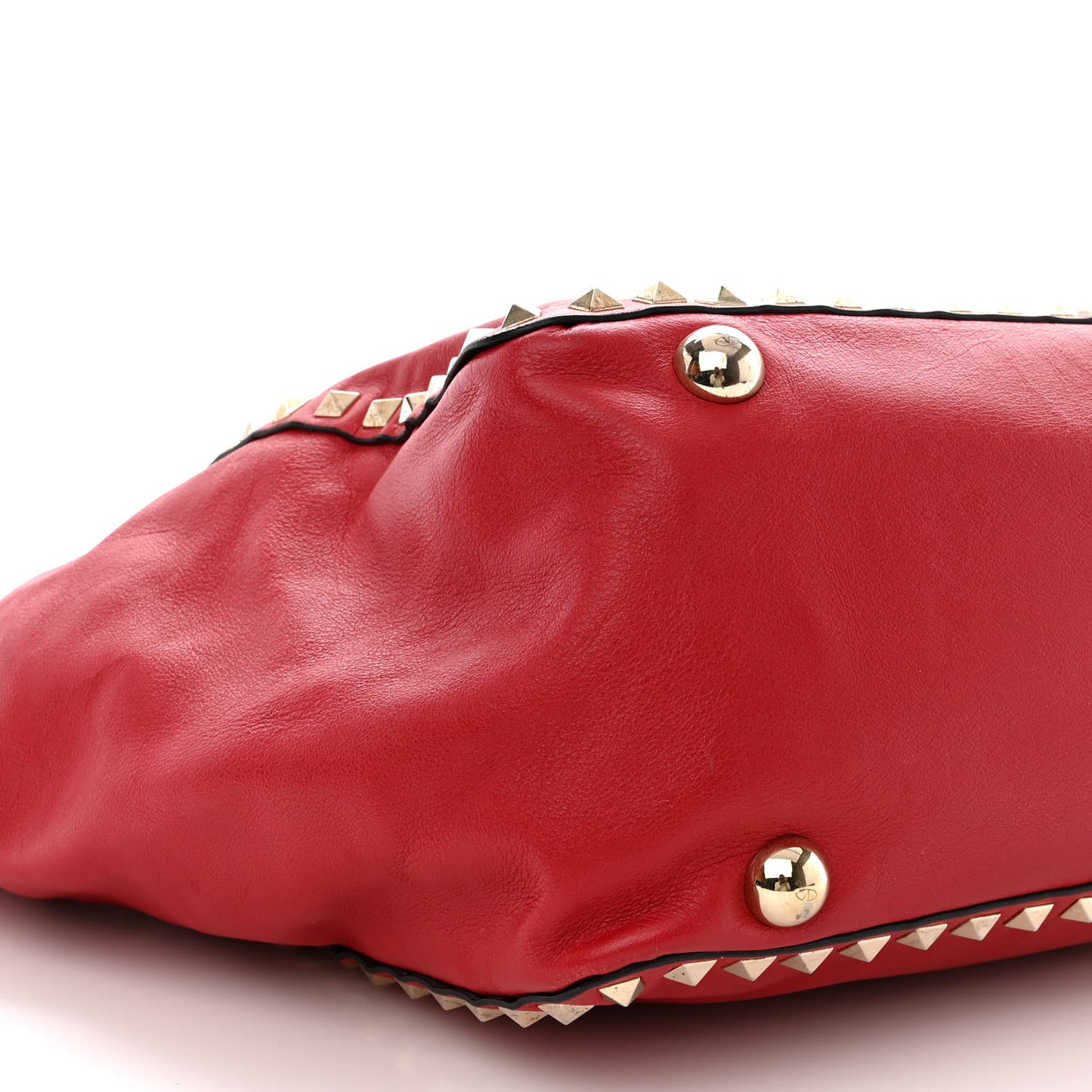 Vitello Medium Rockstud Tote Rosso Valentino