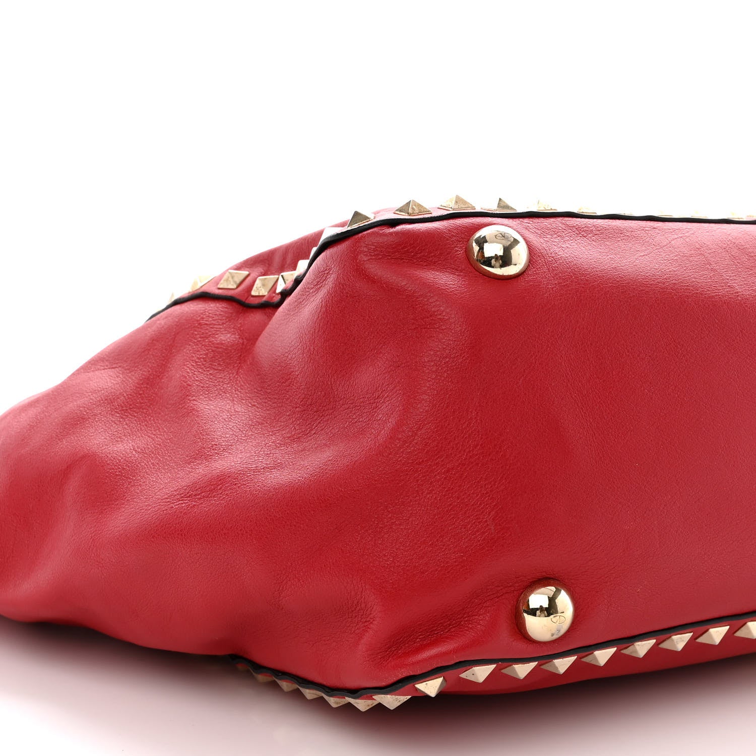 Valentino Garavani Vitello Medium Rockstud Tote Rosso Valentino 11 of 12