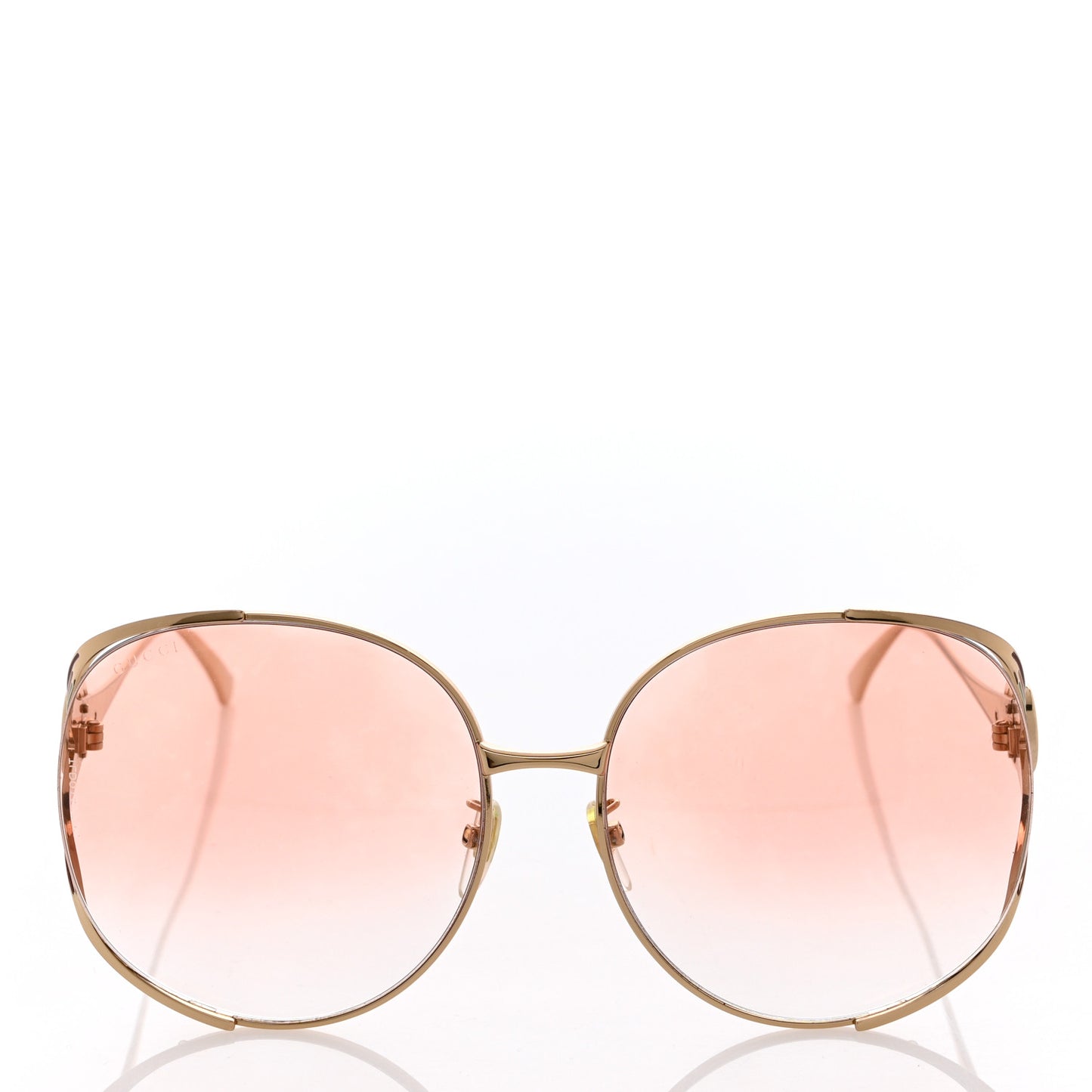 Metal Oversized Round Frame GG0225S Sunglasses Gold